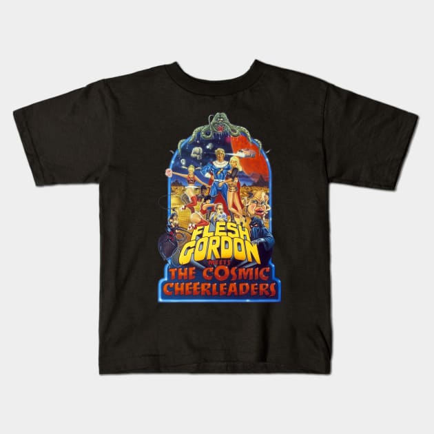 Flesh Gordon Kids T-Shirt by TEEVEETEES